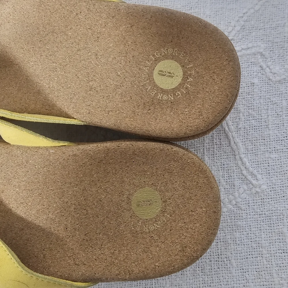 Revitalign‎ Sunshine Yellow Kate Wedge Comfortable Summer Vacation Beach Sandal
